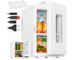 Mini Koelkast 15L – Koelen en Verwarmen – Draagbaar – Stil – 12V/220-240V – Wit
