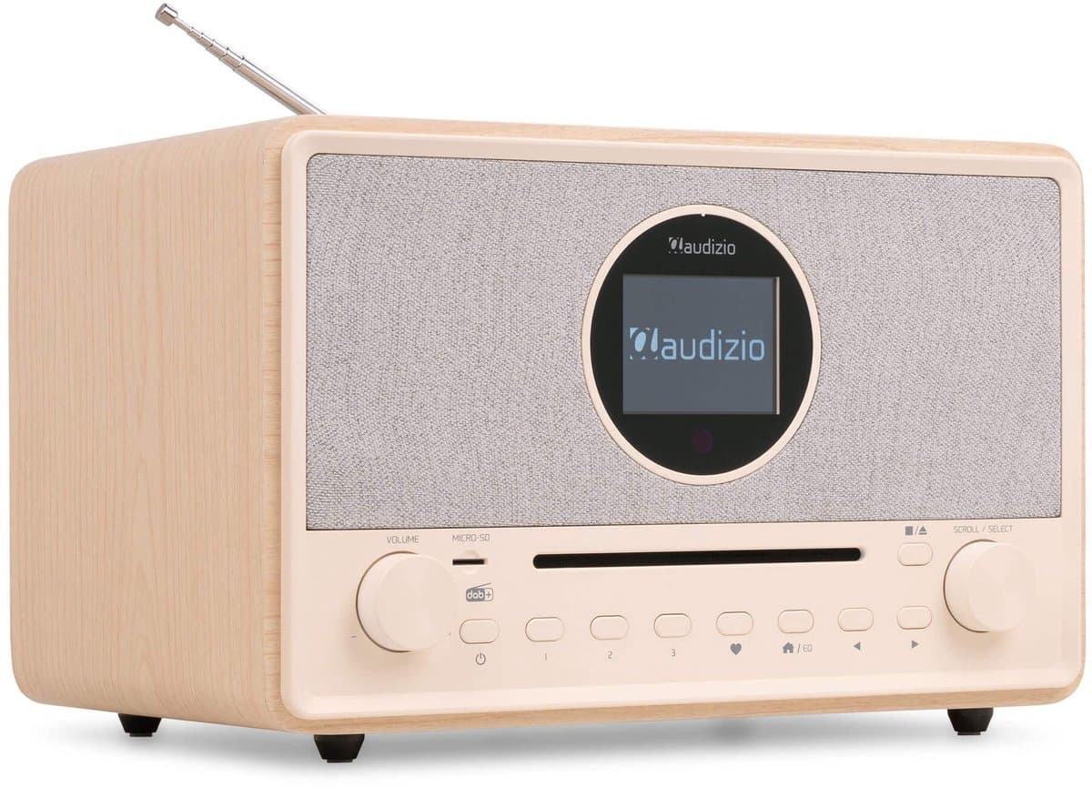 DAB Radio met CD Speler en Bluetooth - Audizio Lucca - FM en Internetradio - AUX en USB Stick Ingang - Wekker — afbeelding 1