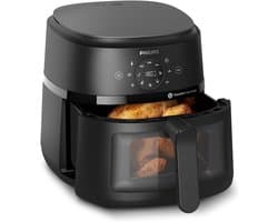 Philips 2000 Series Airfryer XXL - Kijkvenster - RapidAir - 6.2L - Voor 5 Personen - Zwart