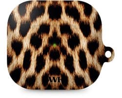 xoxo Wildhearts hoesje geschikt voor AirPods 3 - Wild Thing - Ook als telefoonhoesje verkrijgbaar - schokbestendige case - koptelefoonhoesje - Matte afwerking - Tijgerprint / luipaardprint - dierenprint hoesje - panterprint