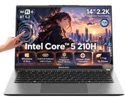Blackview AceBook 16 Gaming Laptop - 14 inch Full HD - 16 GB DDR4 - 512 GB SSD Intel N6000 - WiFi 6 Windows 11 Pro Notebook - Intel® Graphics - Grijs
