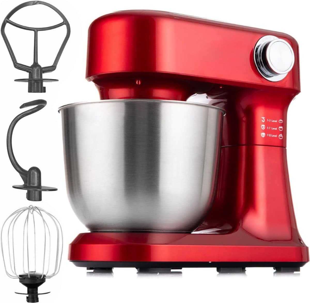 Kavo Deegmachine - Mixer met Kneedhaak - Kneedmachine - Rood - 23cm x 34cm x 36cm — afbeelding 1