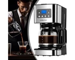 Programmeerbaar Koffiezetapparaat - Filterkoffiezetapparaat Voor Normale En Sterke Koffie - Automatische Uitschakeling & Warmhouden