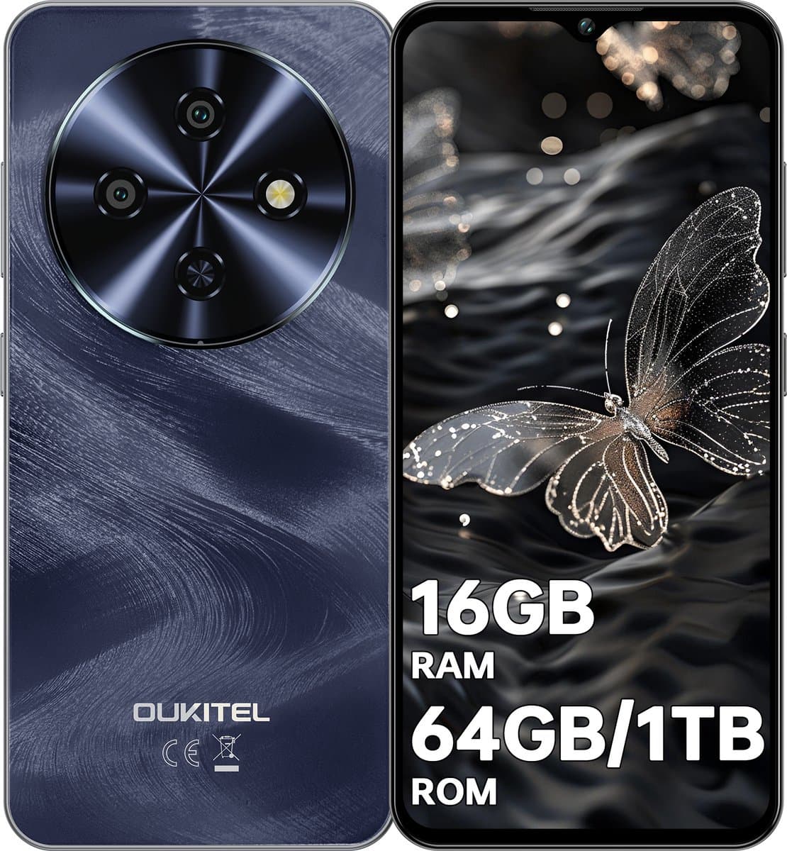 OUKITEL C5 Smartphone-16GB RAM-64GB ROM-6.52 inch HD-5000mAh-Android14-4G — afbeelding 1
