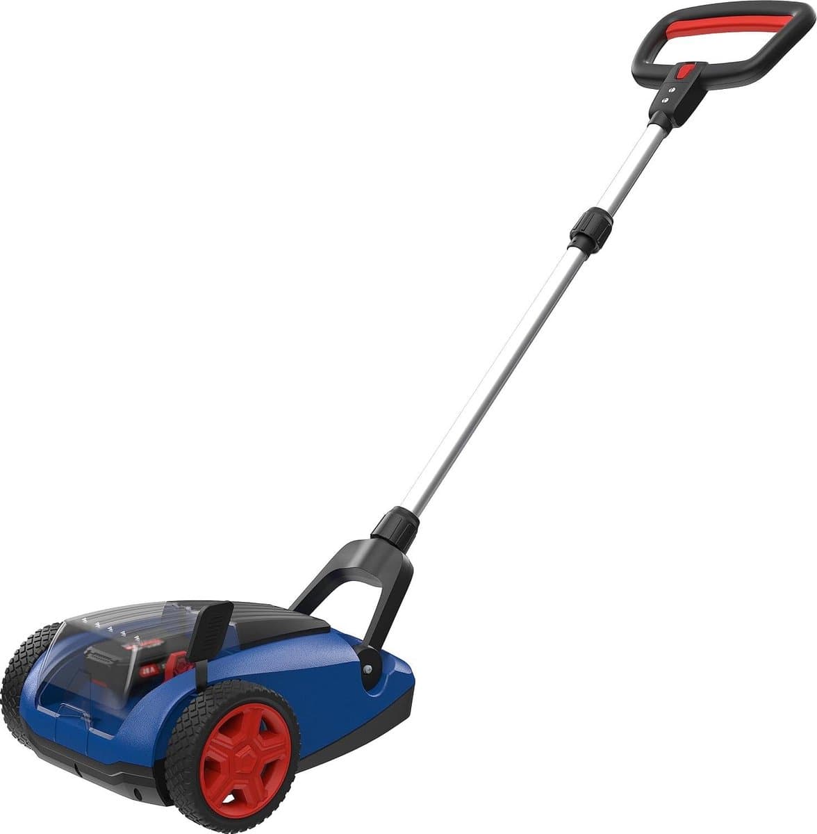 Accu Grasmaaier - Elektrische Maaier - Kleine Tuinen - Borstelloze Motor - 21 cm Snijdbreedte - Blauw Rood Zwart — afbeelding 1