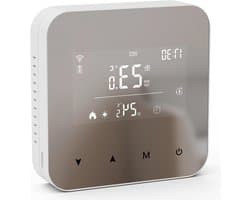 Slimme thermostaat - Digitale verwarmingscontroller - Energie besparen - 2-draads bekabeld - 86 x 86 x 20 CM - Grijs
