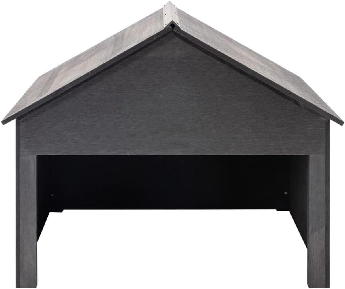 Grasmaaiergarage - Tuinhuisje Schuur - Bescherming Tuinmeubilair - Duurzaam Composiet Materiaal - 80 x 80 x 70 cm - Grijs — afbeelding 1