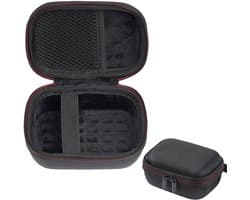 YONO Opberghoes Geschikt voor JBL Go 5 - Hard Case Beschermhoes - Speaker Hoes - Opbergcase met Accessoirevak - Zwart