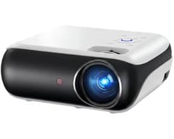 NIVA® Mini Beamer - Verbeterde Draagbare Projector - Mini 4K-projector - Wit - 21cm x 18cm x 10cm