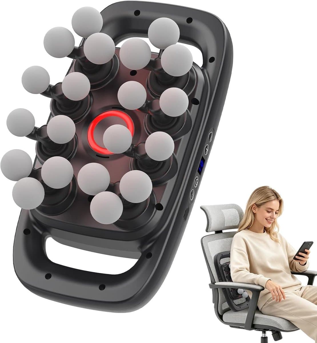 Professioneel Massagepistool - Zwart - 20 Massagekoppen - 30 Intensiteitsniveaus - Voor Spierherstel — afbeelding 1