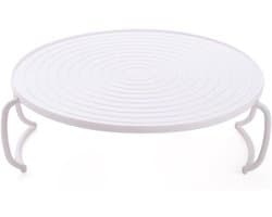 SnelShoppen - Magnetron Plate Stacker Grill Rack - Vouwbare Handgrepen - Plastic Bakplaat voor Magnetron en Oven - Ideaal voor Bacon en Diepvries Snac