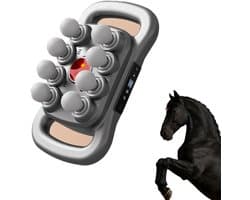 Massagepistool Paard - Halo Stimulator - Spierverzorging Paard - 8 Massagekoppen - 338 x 14 x 19 cm - Grijs