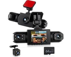 Dashcam 1080P - 4-kanaals systeem - Groothoekcamera's - Nachtzicht - Voor Auto's