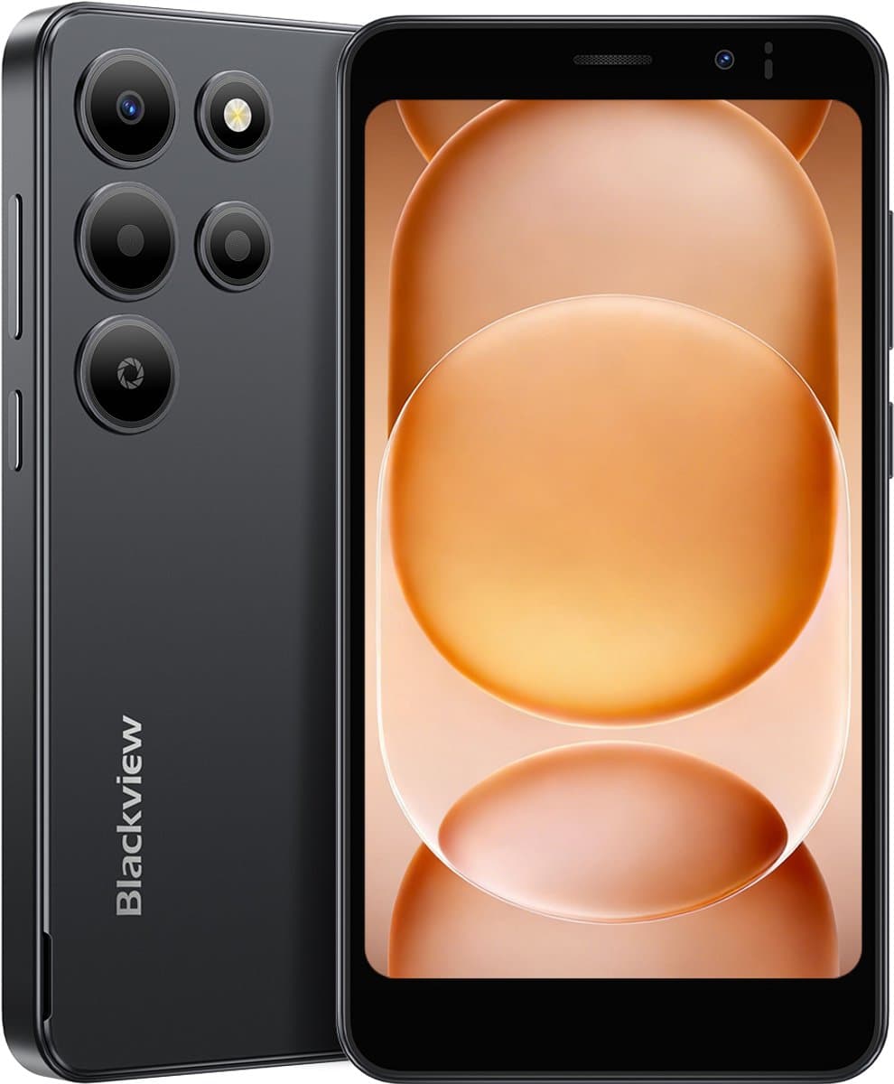 Blackview WAVE 2C Smartphone - 4G AI - DUAL SIM - 12GB RAM - 32GB ROM - Octa Core - Android 16 GO Telefoon - 5 inch - GPS - Zwart — afbeelding 1