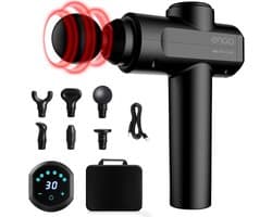 Massagepistool - Spierherstel Tool - Spierontspanning Bevorderen - 30 Snelheden 6 Koppen - 650 gram - Zwart