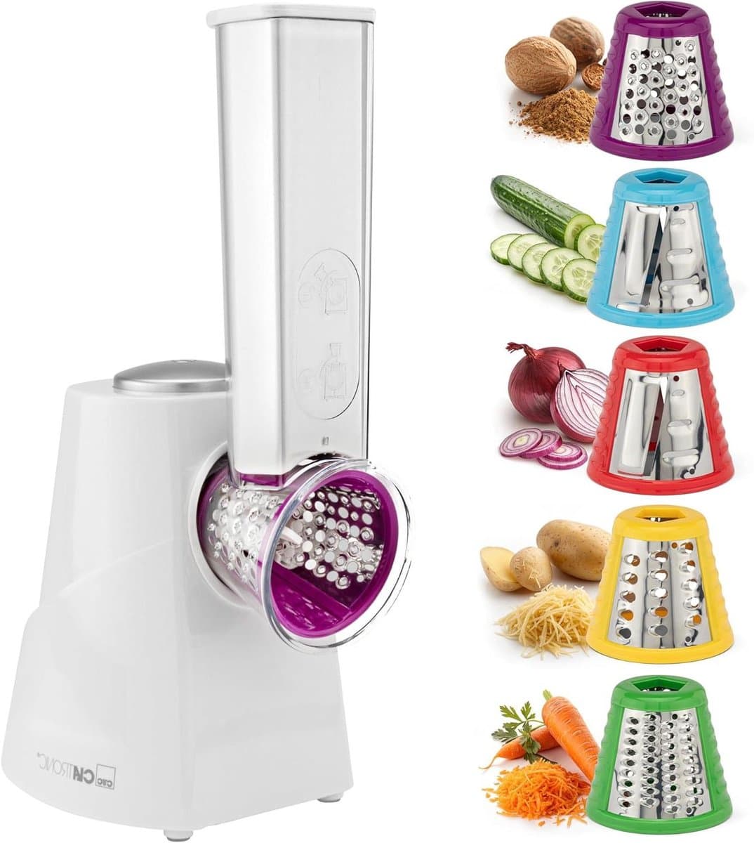 Keukenmachine - Snijmachine Rasp - Groenten Bereiden - 5 Functies - 150 Watt - Zwart — afbeelding 1