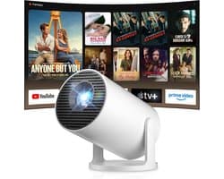 Mini-beamer - Draagbaar - 4K ondersteuning - Wifi 6 en Bluetooth 5.4 - Voor Thuisbioscoop en Outdoor