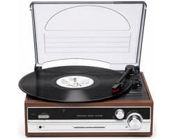 Denver Retro platenspeler - Ingebouwde Speakers - FM Radio - Auto-stop Functie - AUX - Phono - VPR190