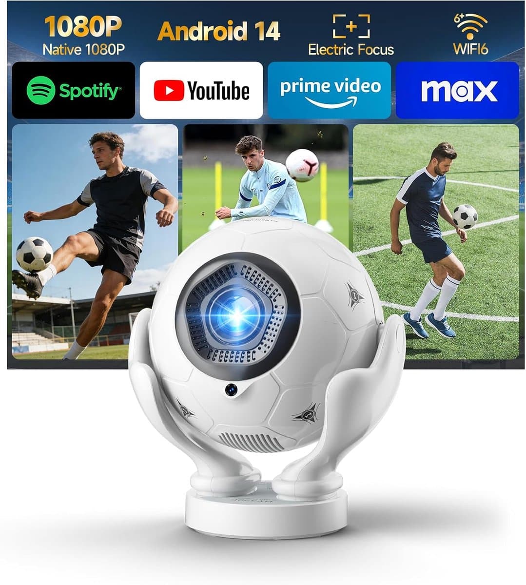 Magcubic Mini-videoprojector, 1080p, natief, 4K, ondersteuning, 400 ANSI - ShopVlot — afbeelding 1