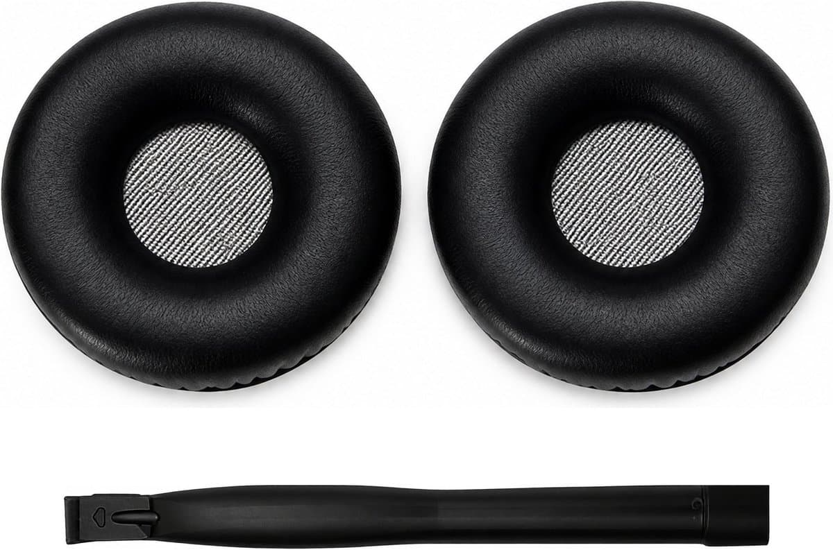 Set Oorkussens voor Jabra Headset - PRO 920 Oorkussen - PRO 920/925/930/935/9450/9460/9465/9470/GN2000/GN2100/GN9120/BIZ 1500/2400/UC Voice 550/750 - Kunstleer met Traagschuim - Zwart — afbeelding 1