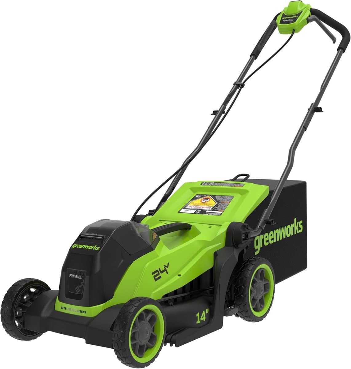 Accu Grasmaaier - Draadloze Maaier - Gazon Onderhoud - Borstelloze Motor - 36 cm Snijbreedte - Zwart — afbeelding 1