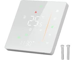 Slimme Thermostaat - Verwarming Regelaar - Temperatuur Instellen - App Bediening - 95-240V - Wit