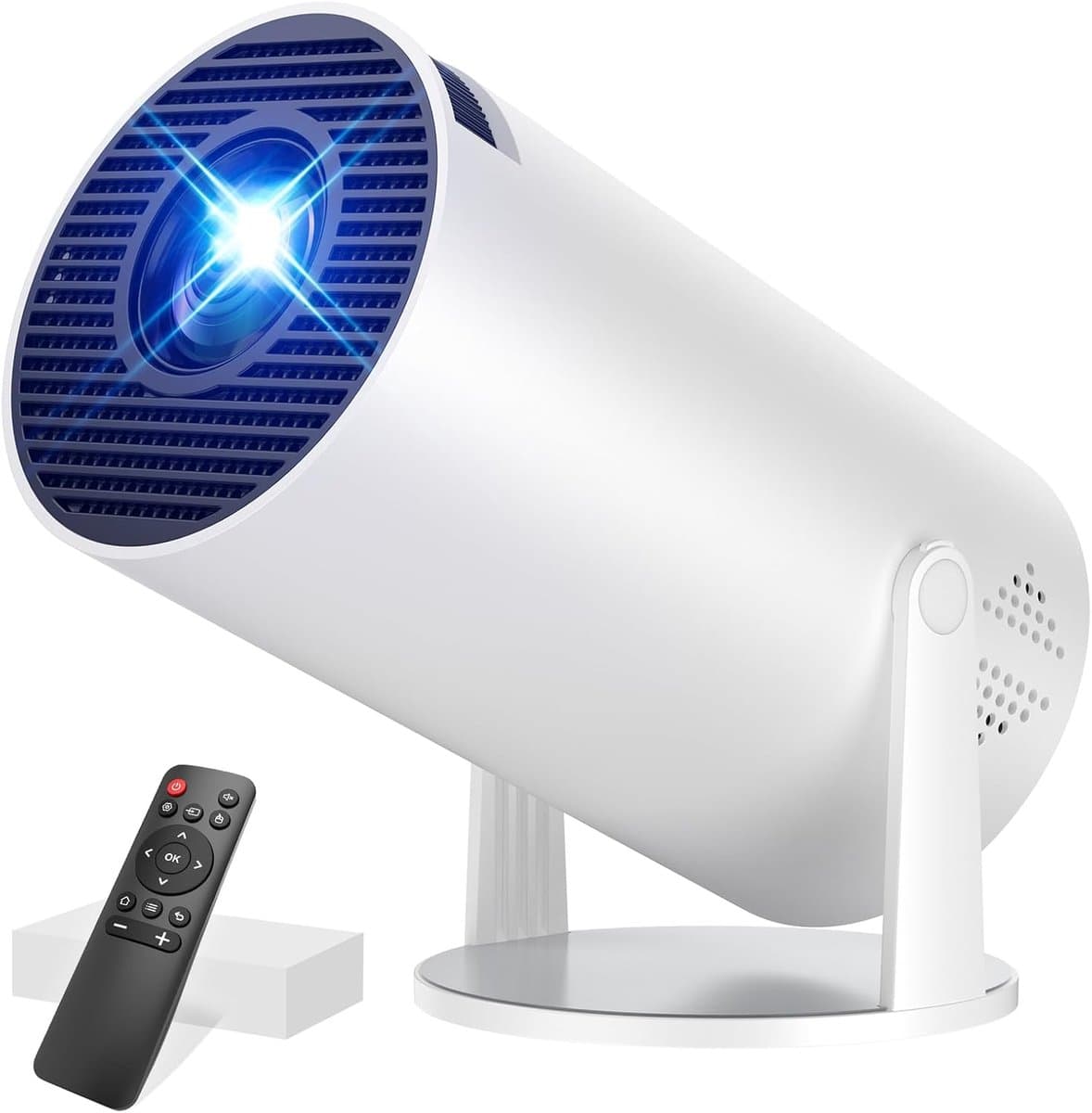 SnelShoppen - Mini Projector 4K 1080P Draagbare Beamer voor Feest, Camping, Tuin, Kinderen - Compact, Lichtgewicht, Hoogwaardige Beeldkwaliteit — afbeelding 1