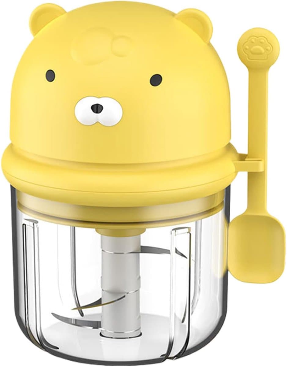 Draadloze Keuken Chopper - Mini Knoflook Hakker - Snel Ingrediënten Snijden - Vaatwasmachinebestendige Onderdelen - 350 ml - Geel — afbeelding 1