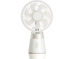 Mini Ventilator Oplaadbaar – Fluisterstil – USB Ventilator voor Bureau, Kantoor en Reizen – 5 Snelheden