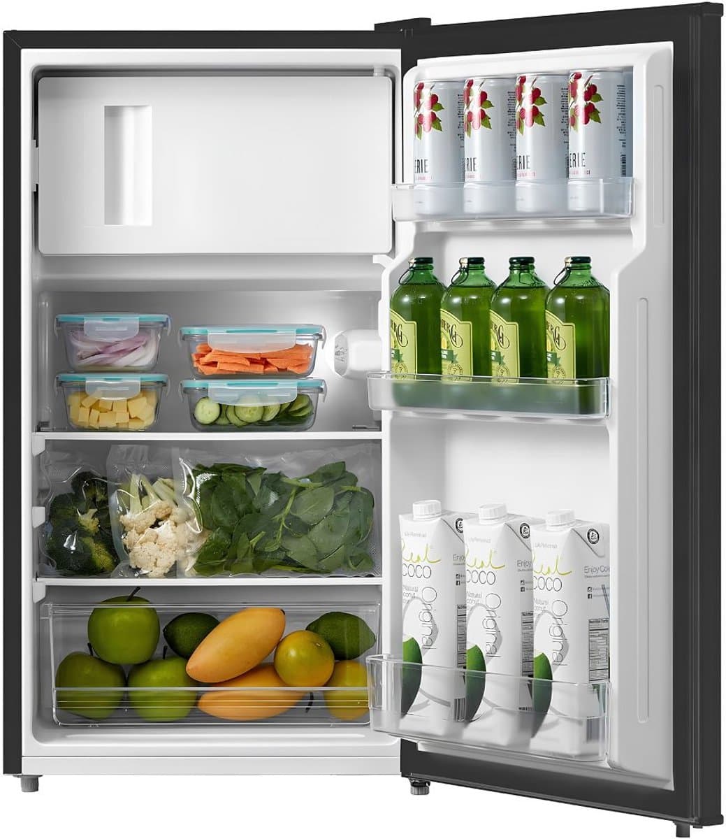 JCP® Koel-Vriescombinatie - Koelgedeelte 38L - Verstelbare Poten - Zwart - 45cm x 48cm x 85cm — afbeelding 1