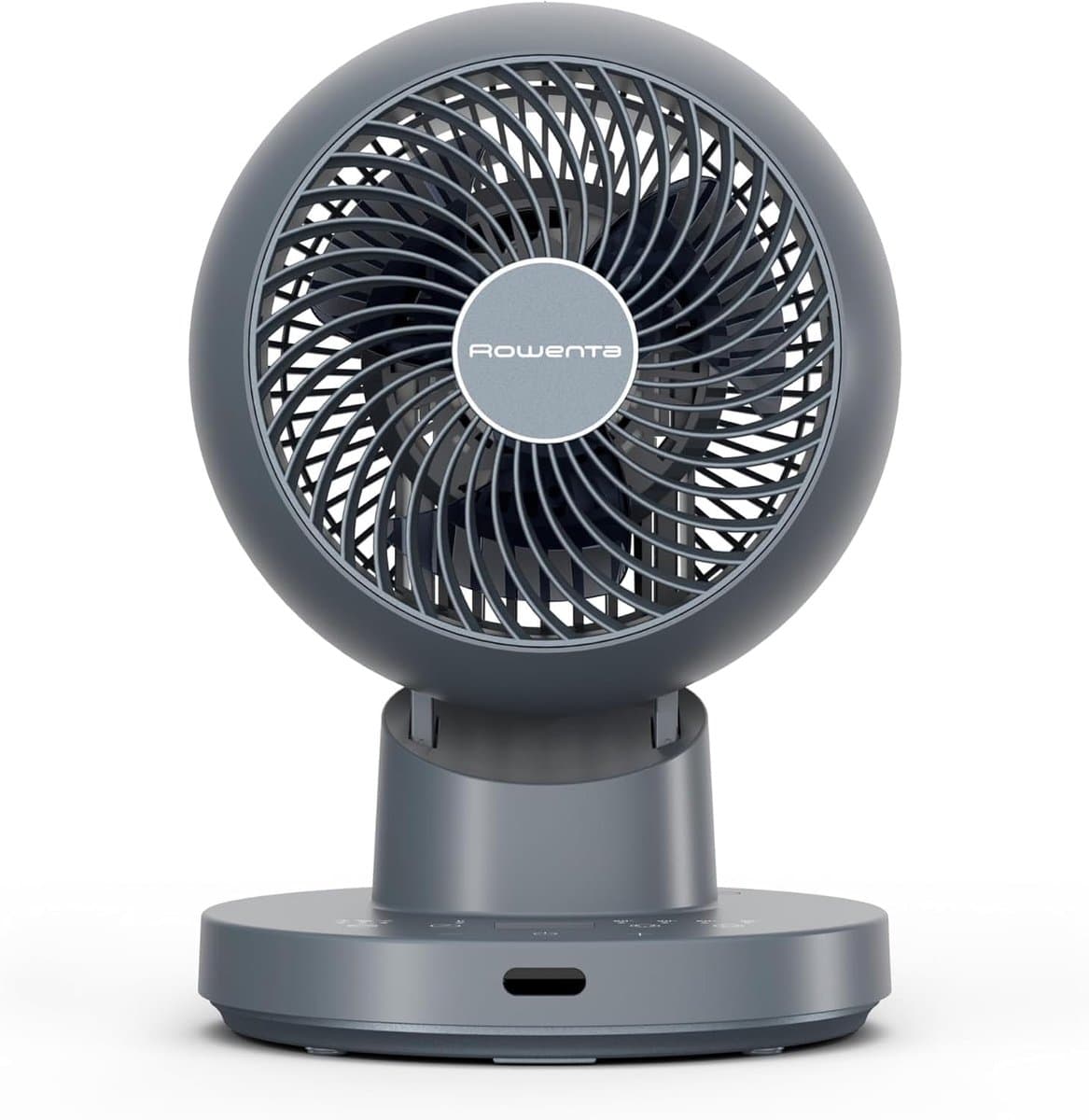 Tafelventilator stil - compacte ventilator met 12 snelheden - oscillerend - timer 12 uur - blauwe ventilator — afbeelding 1