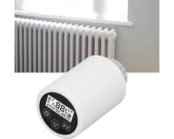 Slimme Thermostaatkraan - Radiatorregelaar - Temperatuur Regelen - Wekelijks Programmeerbaar - M30x15 mm - Wit