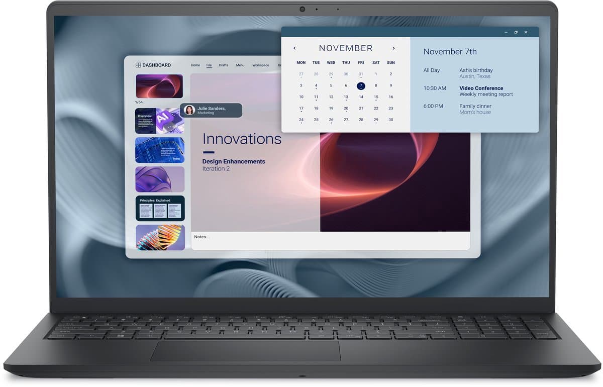 DELL Pro 15 Essential PV15250 Intel® Core™ i5 i5-1334U Laptop 39,6 cm (15.6") Full HD 16 GB DDR5-SDRAM 512 GB SSD Wi-Fi 6 (802.11ax) Linux Zwart — afbeelding 1
