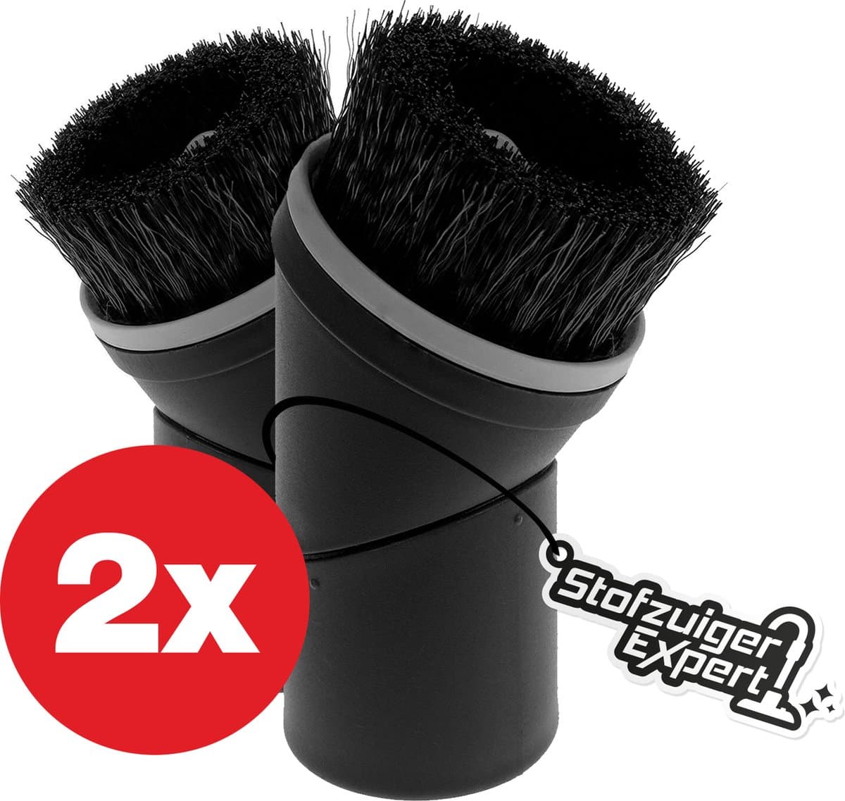 2x Plumeau Geschikt voor Alle Miele stofzuigers - Stofzuigerborstel Geschikt voor Alle Miele stofzuigers - Hulpstuk Plumeau 35mm Alternatief Als Origineel - 1 op 1 pasvorm - 360 graden draaibaar voor extra gemak — afbeelding 1