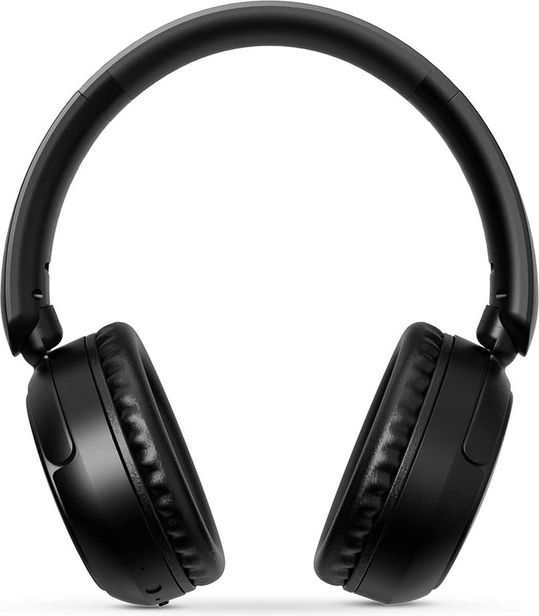Nedis Draadloze Over-ear Koptelefoon - Batterij 1 werkingstijd standaard verbruik: 720 min - Ingebouwde microfoon - Drukbediening - Ondersteuning voor spraakbesturing - Volumebediening - Zwart — afbeelding 1