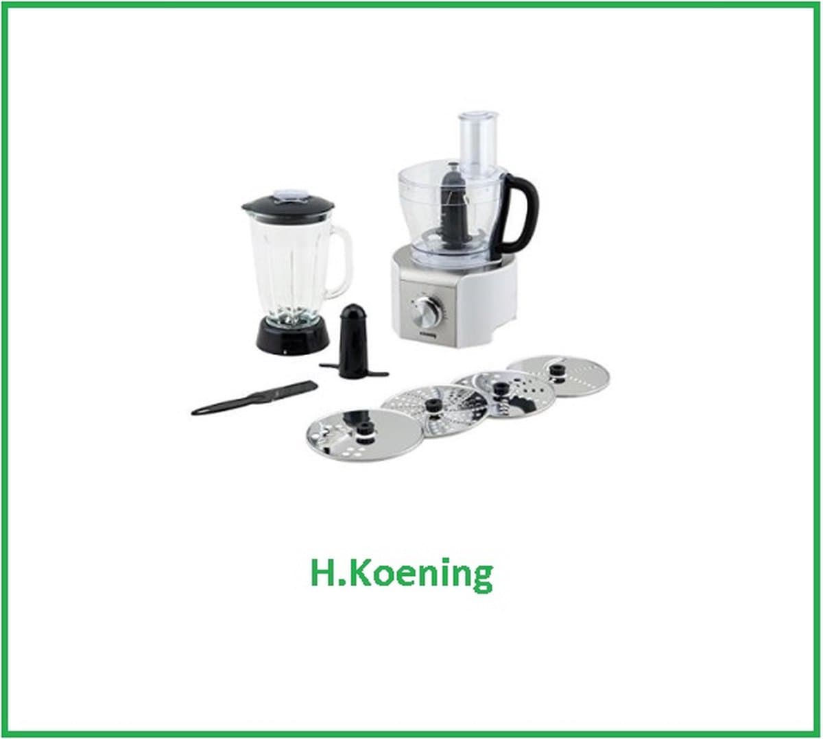 H.Koenig Génie8 MX18 White - keukenmachine - 800 W - wit — afbeelding 1