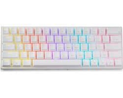 getcetera 60% Mechanisch Gaming Toetsenbord – Blue Switches – RGB – QWERTY – Bedraad USB-C – Compact Wit Design