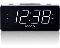 Lenco CR-18 - Wekkerradio met LED Display - Wit