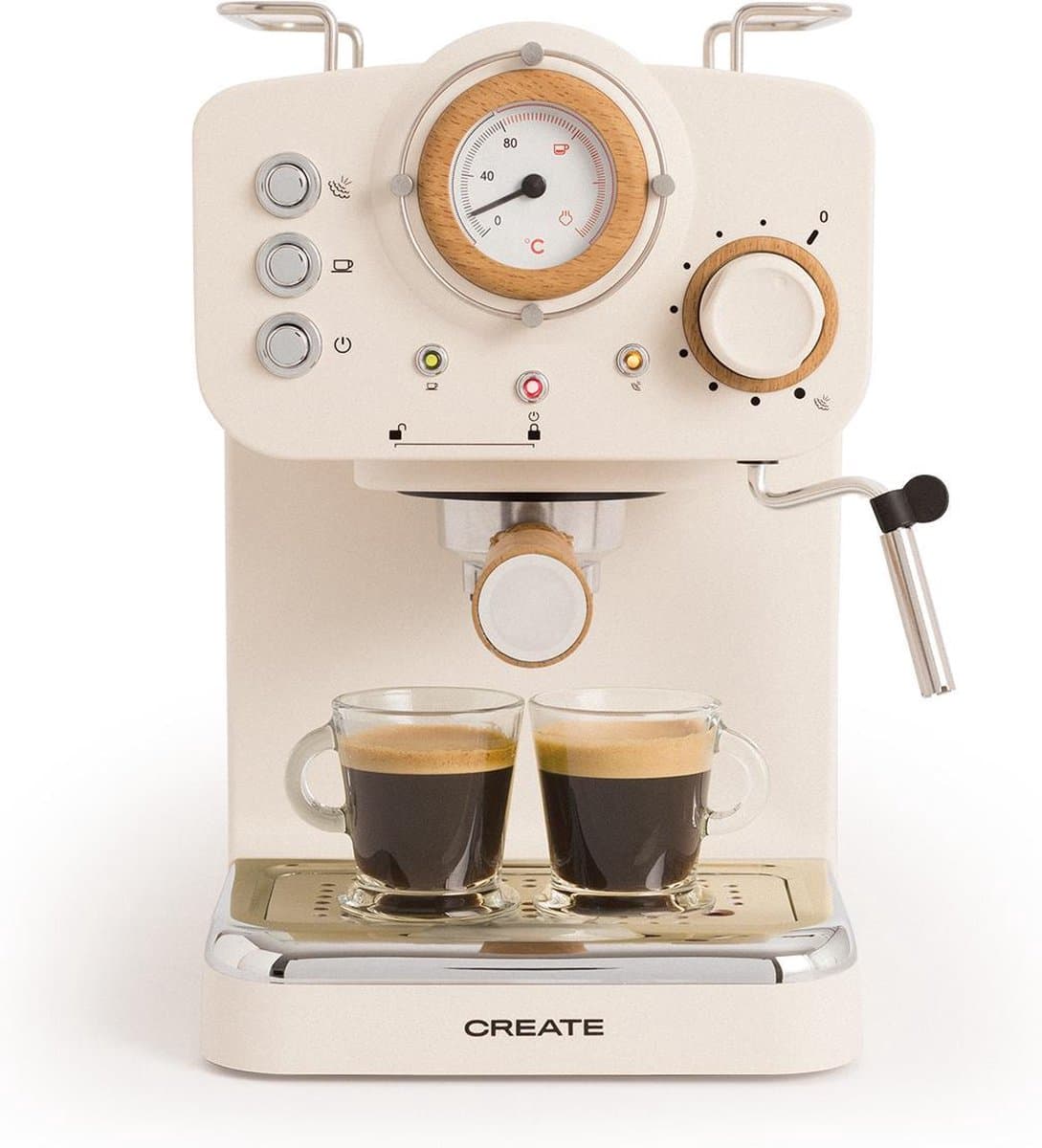 CREATE - Espresso-koffiezetapparaat - Gebroken wit - THERA RETRO — afbeelding 1