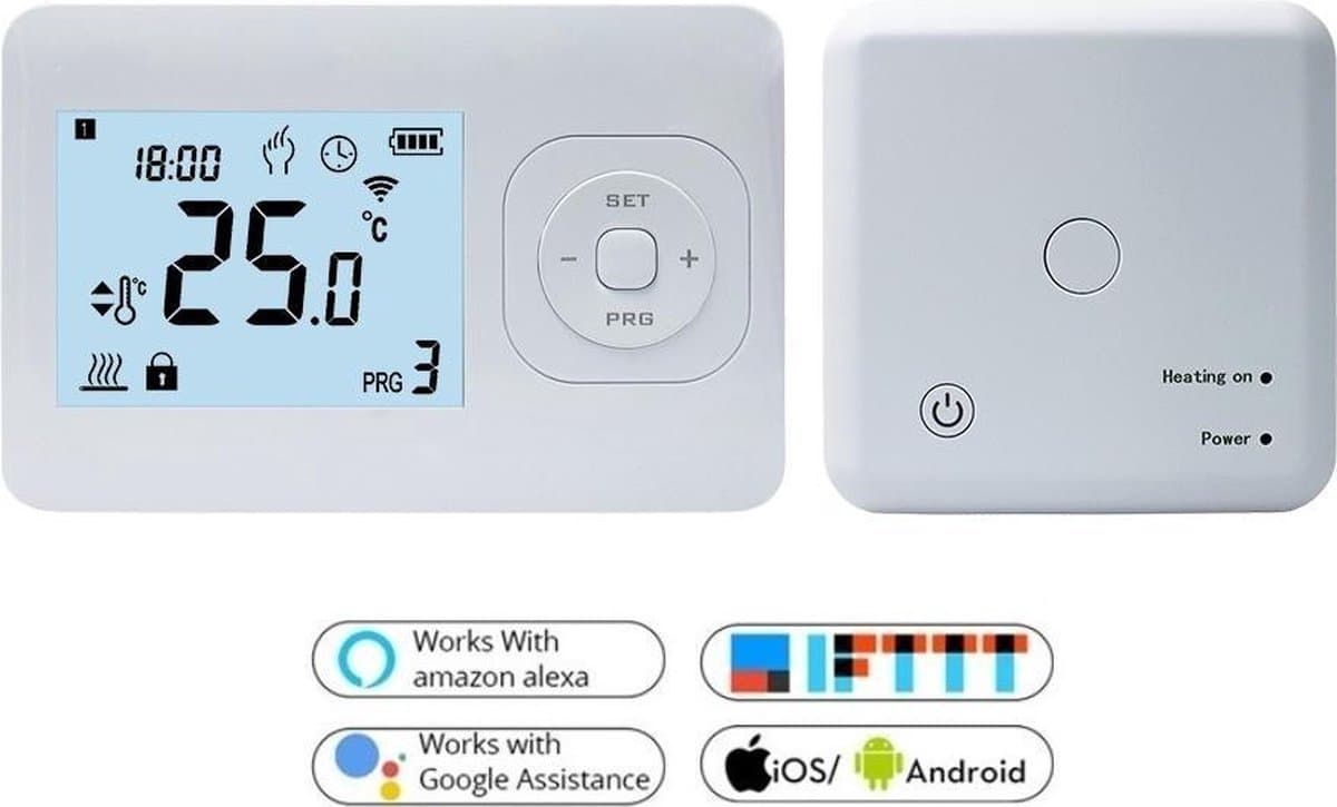 QH Basic Wifi infrarood verwarming draadloze thermostaat met compacte opbouw ontvanger — afbeelding 1
