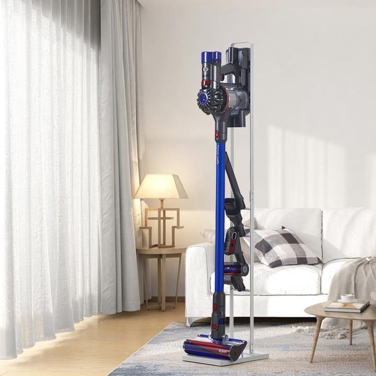 TDR - Stofzuiger Opbergrek - Geschikt voor Dyson V6 V7 V8 V10 V11 V12 V15-wit — afbeelding 1