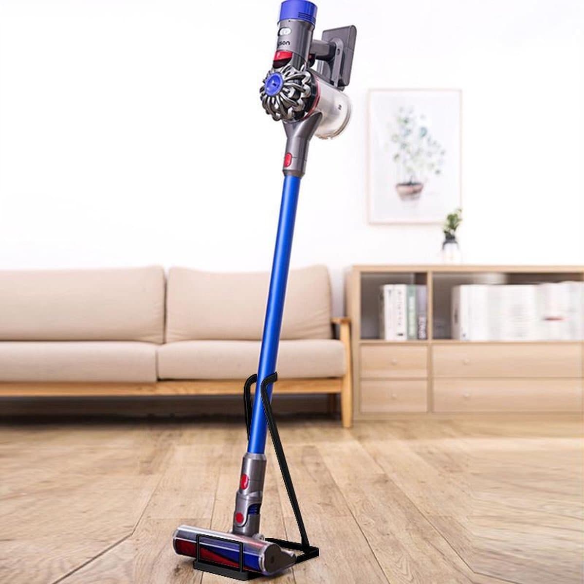 TDR - Geschikt voor Dyson V6/V7/V8/V10 /V11/V12/V15 stofzuiger opbergrek punch-free stofzuigerbeugel stofzuigerhanger - zwart — afbeelding 1