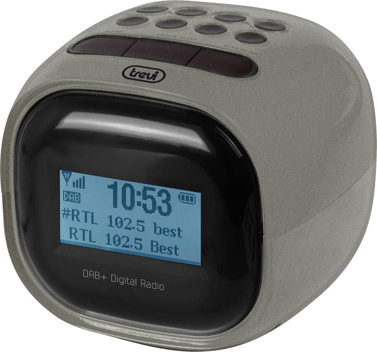 Trevi RC80D2 DAB - Klokradio met digitale ontvanger DAB / DAB+ / FM - metaal — afbeelding 1