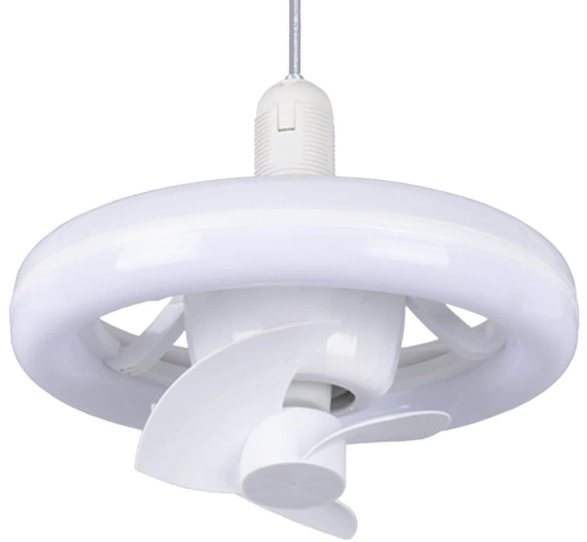 Livano Plafondventilator - Met Verlichting - Plafond Ventilator - Met Lamp - Plafonniere Met Ventilator - Met Licht - Wit — afbeelding 1