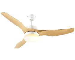 Bovista Plafondventilator - Met Verlichting - Plafond Ventilator - Met Lamp - Plafonniere Met Ventilator - Met Licht - Hout