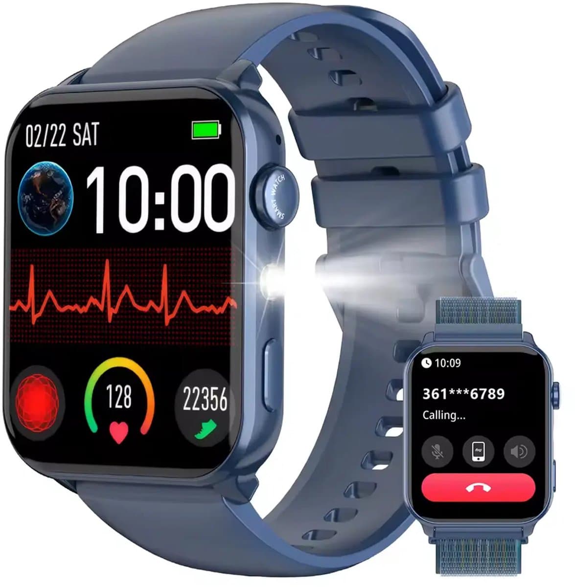 Blackview Watch - R30MAX - Smartwatch - Stappenteller - Slaapmonitor - Saturatiemeter - Compatibel met alle smartphones - Activiteitentracker - Dames en heren - Blauw — afbeelding 1