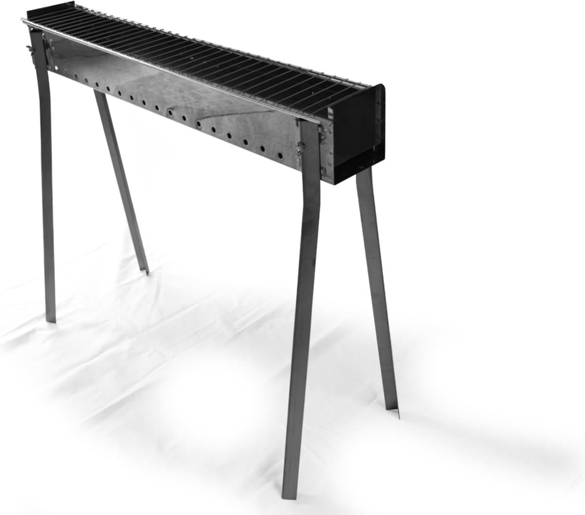 BBQ voor Arrosticini - 82 cm met grill - met houtskool - plaats voor 40 stokjes — afbeelding 1