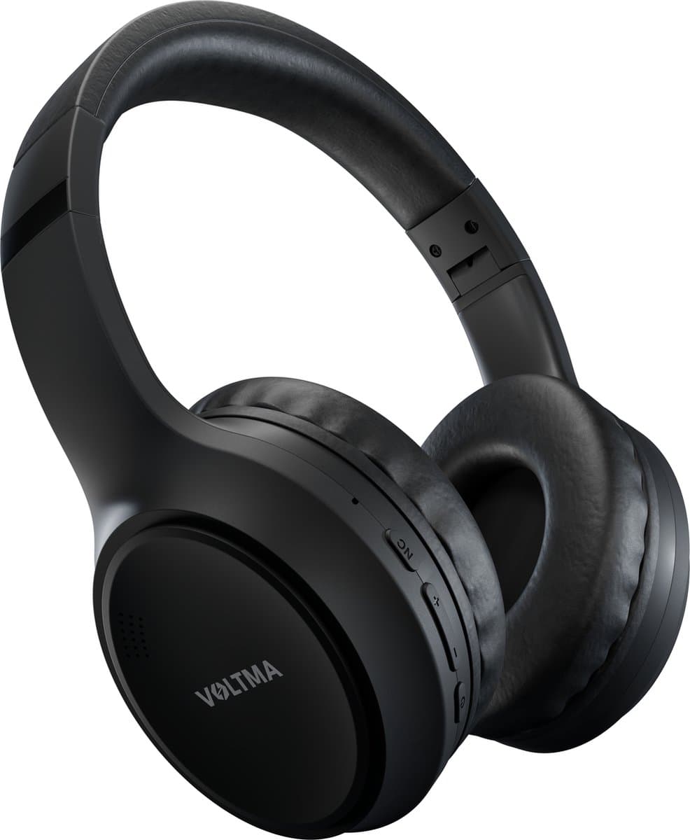 Voltma PowerBeats Koptelefoon - Headset met microfoon en IPX5 waterdicht - 80 uur Speeltijd - Headphone Bluetooth 5.2 - 27dB Active Noise Cancelling ANC - Hoofdtelefoon Draadloos - Multipoint Pairing - On-ear - Comfortabele Wireless Earphones — afbeelding 1