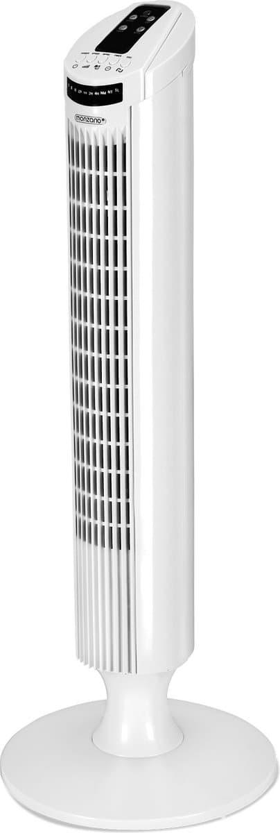Monzana – Torenventilator -Afstandsbediening – 3 Snelheidsniveaus – Wit — afbeelding 1