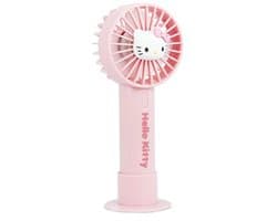 Draagbare handventilator met oplaadbare batterij in roze en goud